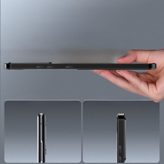 Kameravédő tok Samsung Galaxy Note 10+ Plus, CamShield MagSafe, átlátszó / fekete