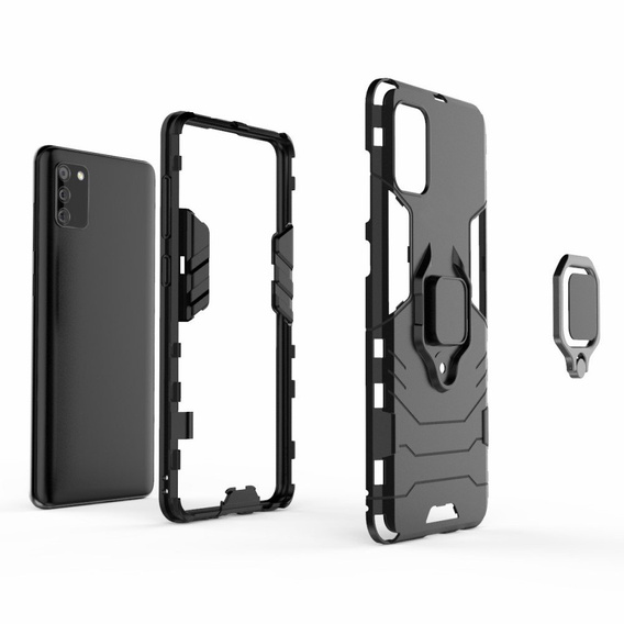 Telefontok a Samsung Galaxy A03s, Kickstand Ring, fekete