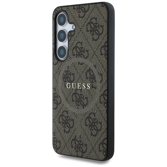 GUESS Telefontok a Samsung Galaxy S25, 4G Ring Classic Logo, barna