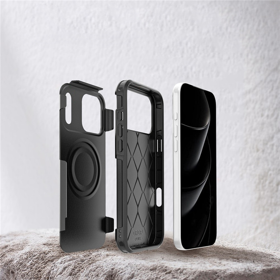 MagForce tok iPhone 17 Pro Max készülékhez, MagSafe-hoz, páncélozott, fekete