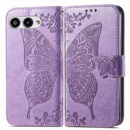 Pattintható tok a T Phone 3 5G, Butterfly, lila