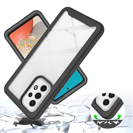 Tok Samsung Galaxy A53 5G készülékhez, Shockproof, fóliával, kék