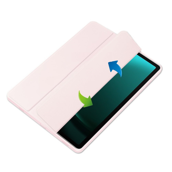 Tok Samsung Galaxy Tab S9 FE+ Plus, Smartcase Hybrid, tolltartó résszel, rózsaszín
