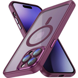 Tok iPhone 14 Pro, ERBORD Impact Guard, MagSafe, bordó