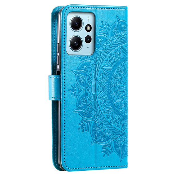 Pattintható tok a Xiaomi Redmi Note 12 4G, Mandala, kék