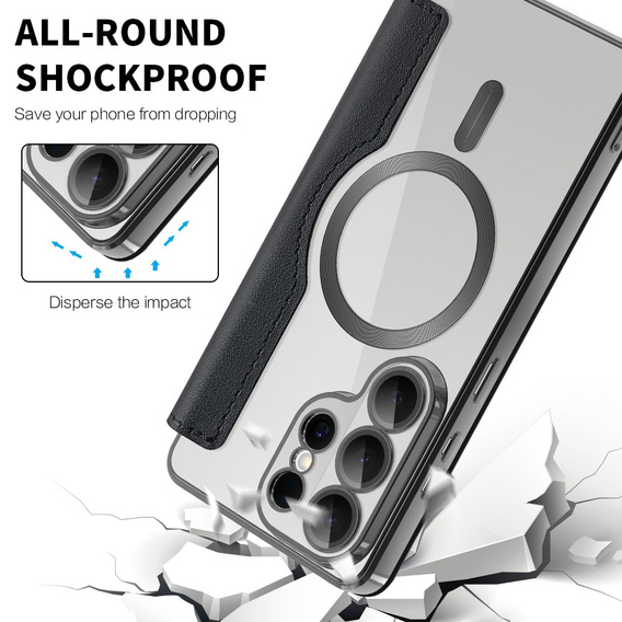 RFID pénztárca MagSafe flip tok kameravédelemmel Samsung Galaxy S26 Ultra készülékhez