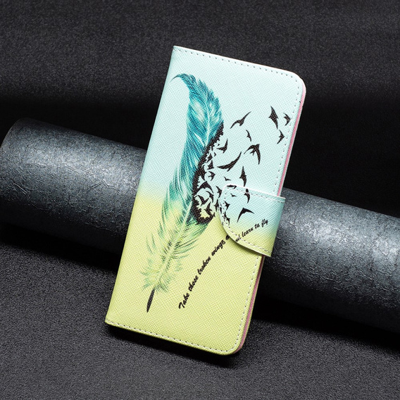 Pattintható tok a Xiaomi 13T / 13T Pro / Redmi K60 Ultra, Wallet, feather, kék