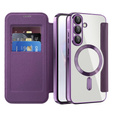 Pattintható tok a Samsung Galaxy A56, RFID Wallet MagSafe CamShield, lila