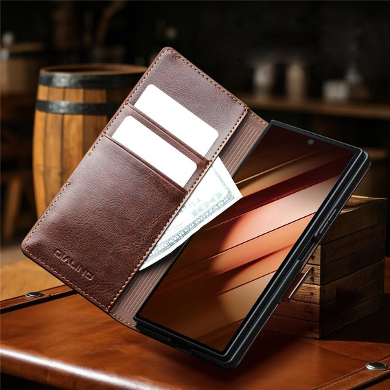 Bőr pénztárca tok állvány funkcióval Samsung Galaxy Z Fold7-hez