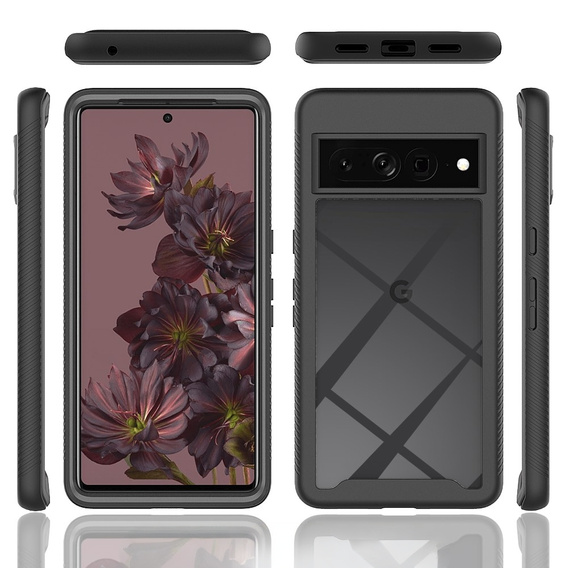 Tok Google Pixel 8 Pro készülékhez, Shockproof, fóliával, fekete