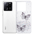 Tok Xiaomi 13T / 13T Pro / Redmi K60 Ultra, Glitter Butterfly, fehér