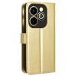 Pattintható tok a Infinix Hot 40i, Crazy Horse Wallet, arany