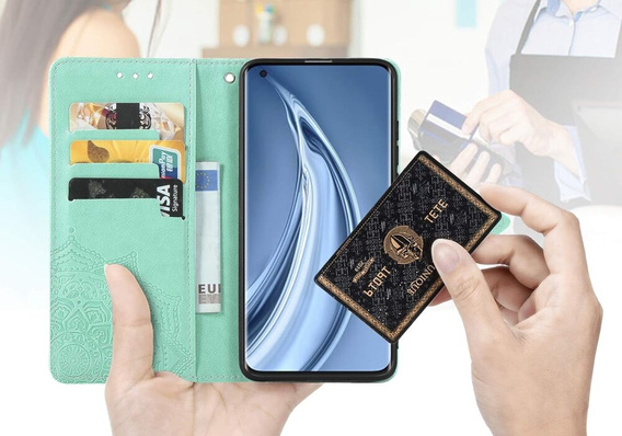 Pattintható tok a Motorola Edge 50 Ultra, Mandala, zöld