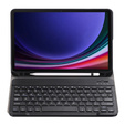 Tok + billentyűzet Samsung Galaxy Tab S9, Leather Pen Slot, fekete