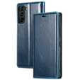 Pattintható tok a Samsung Galaxy S23, ERBORD Waxy Wallet, kék