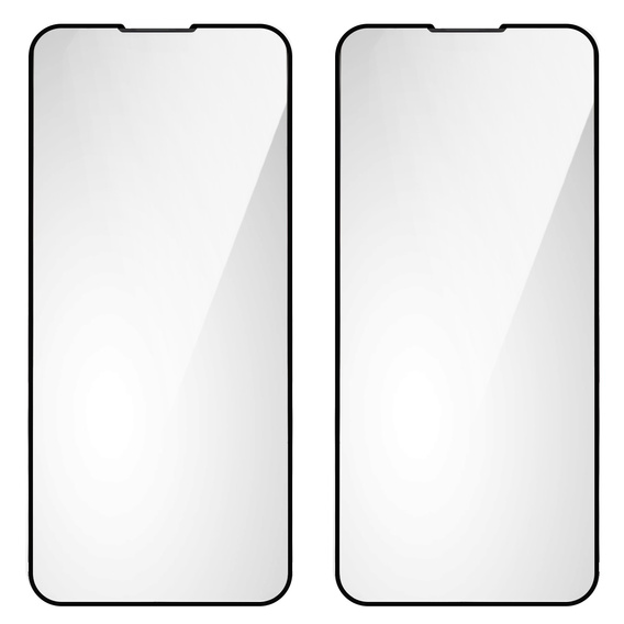 2x edzett üveg a iPhone 14, ERBORD 3D teljes képernyő