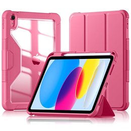 Tok iPad 11" 2025 A16 (11 gen.) / iPad 10.9" 2022 (10 gen.), Smartcase Hybrid, tolltartó résszel, rózsaszín