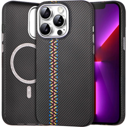 Tok iPhone 13 Pro Max, Carbon Fiber MagSafe, fekete
