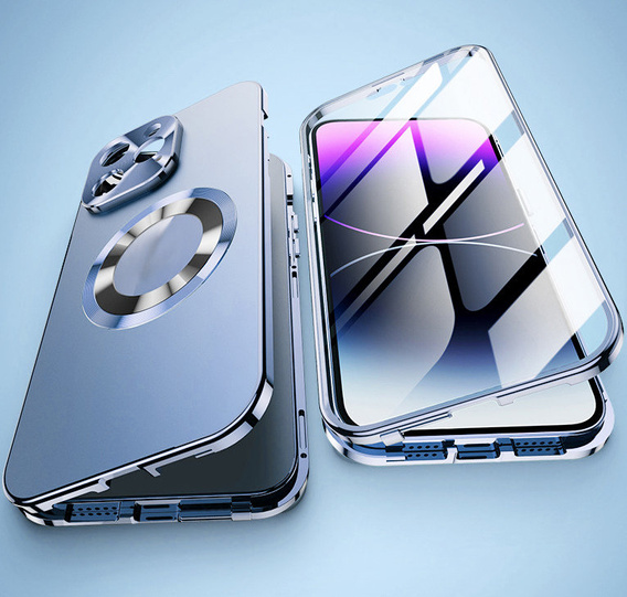 Telefontok a iPhone 13 Pro Max, Dual Glass, Magsafe-hoz, kék