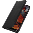 Telefontok a Samsung Galaxy S24+ Plus, Wallet Litchi Leather, fekete