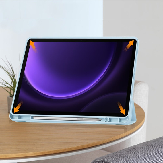 Tok Samsung Galaxy Tab S10 Lite / S10 FE / S9 FE, Smartcase tolltartóval, kék