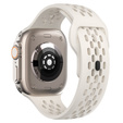 Szilikon szíj az Apple Watch 1/2/3/4/4/5/6/7/8/SE/ULTRA 42/44/45/49MM órához, bézs színű
