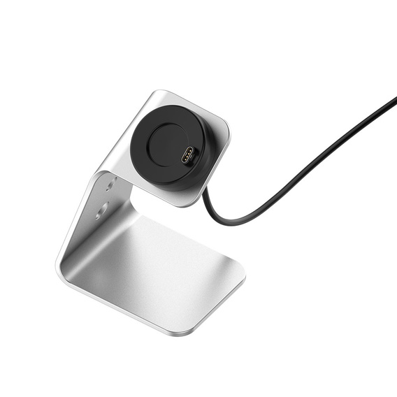 Alumínium USB dokkolóállomás a Garmin Fenix 7/7S/7X/6/6X/6S/6S készülékhez, ezüst színű