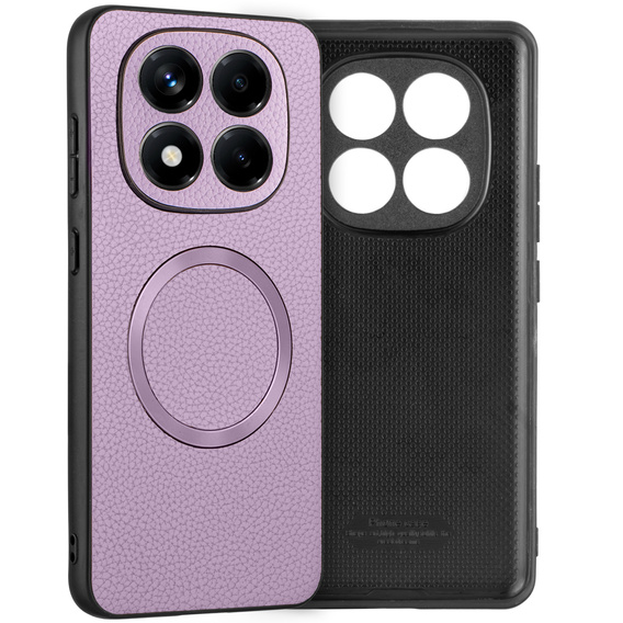 Telefontok a Xiaomi Redmi Note 14 Pro 5G, Leather Hybrid MagSafe, lila