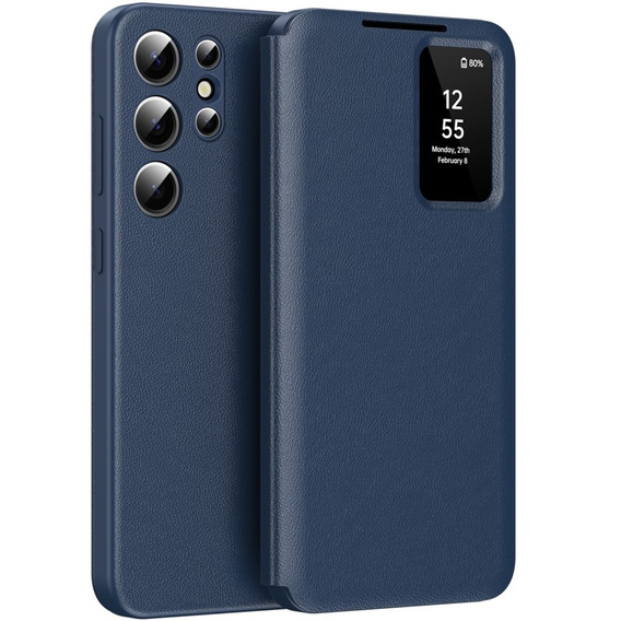 Flip tok Samsung Galaxy S22 Ultra, Smart View Wallet, kék