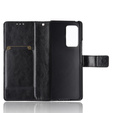 Pattintható tok a Samsung Galaxy Z Fold 2 5G, Crazy Horse Wallet, fekete