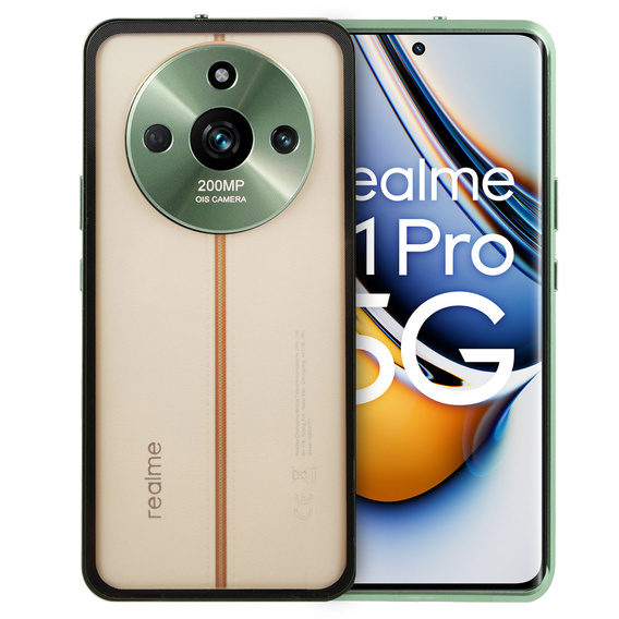 Tok az Realme 11 Pro 5G / Pro+ 5G, Frame Case, zöld