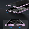 Magnetic Dual Glass MagSafe tok Samsung Galaxy S24+ Plus, lila