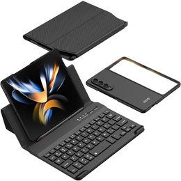 Tok + billentyűzet Samsung Galaxy Z Fold4 5G, Carbon Fiber, fekete