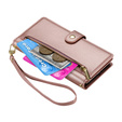 Pattintható tok a Xiaomi 14T Pro, Wallet Zipper Pocket, rózsaszín