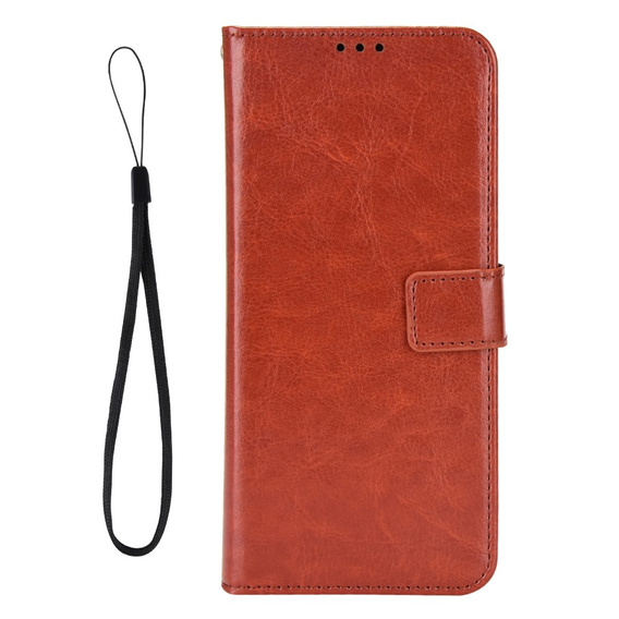 Pattintható tok a Samsung Galaxy A36, Crazy Horse Wallet, barna