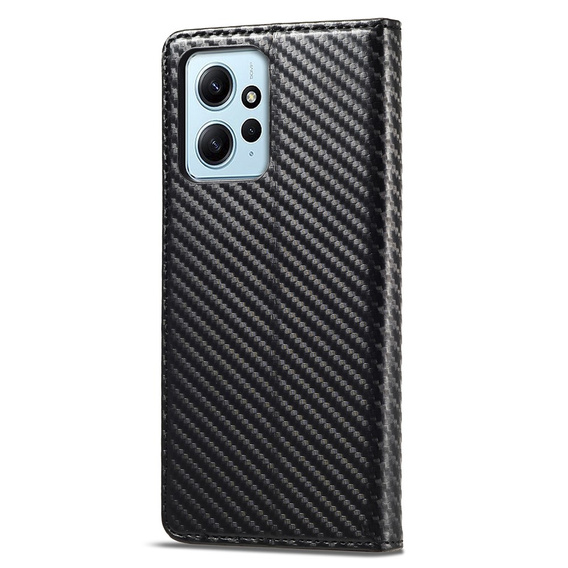 Pattintható tok a Xiaomi Redmi Note 12 4G, Carbon LC.IMEEKE, fekete