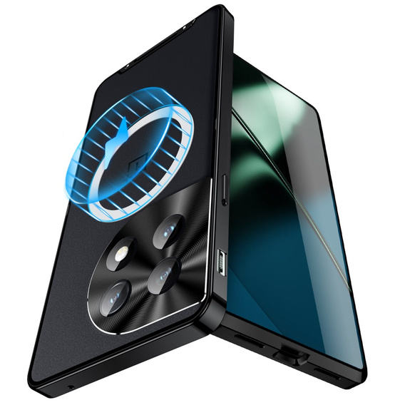 Kameravédő tok OnePlus 12 5G, CamShield MagSafe, átlátszó / fekete