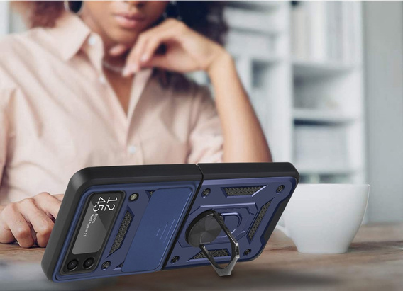 Telefontok a Samsung Galaxy Z Flip3 5G, CamShield Slide, kék
