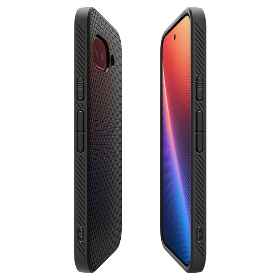 A Spigen tok Google Pixel 9A, Liquid Air, fekete + 9H edzett üveghez