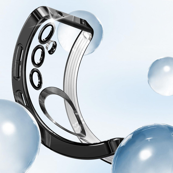 Tok Samsung Galaxy S24+ Plus-hoz, Electro MagSafe, fekete + üveg a képernyőhöz