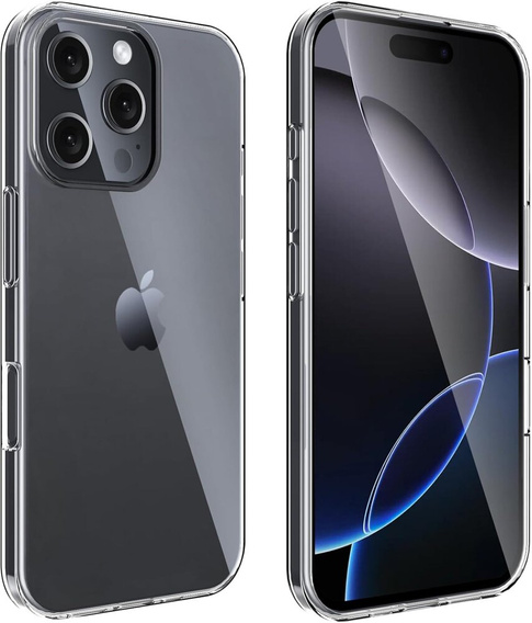 Tok iPhone 16 Pro-hoz, ERBORD Slim, átlátszó + 9H üveg