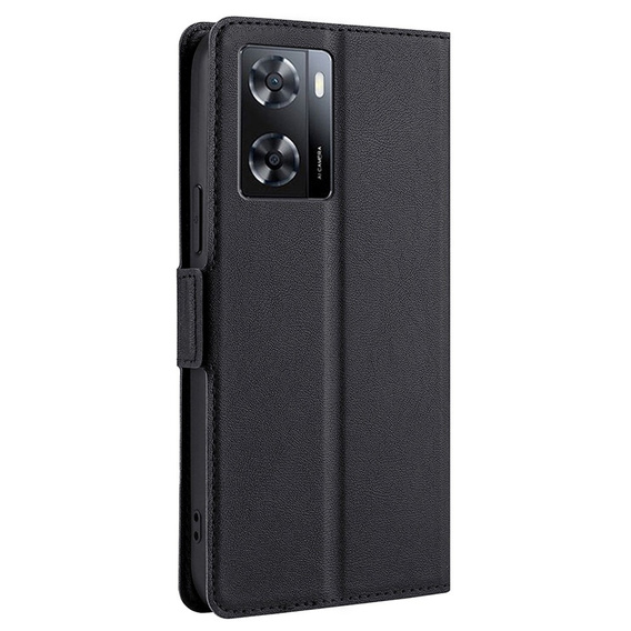Pattintható tok a Oppo A57s, Wallet Thin Magnet, fekete
