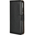 Pattintható tok a Huawei P20 Lite, Split Leather Wallet, fekete