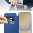 Pattintható tok a Samsung Galaxy S25 FE, RFID Wallet MagSafe CamShield, sötétkék