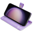 Pattintható tok a Samsung Galaxy A54 5G, Wallet Zipper Pocket, lila