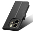 Pattintható tok a Infinix Hot 40i, Wallet Smart Magnet, fekete