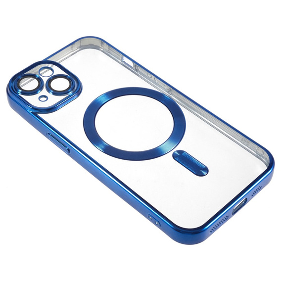 Tok iPhone 14-hoz, Electro MagSafe, kék + üveg a képernyőhöz