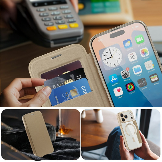 Wallet MagSafe RFID flip tok kameravédelemmel iPhone 17 Pro Max készülékhez