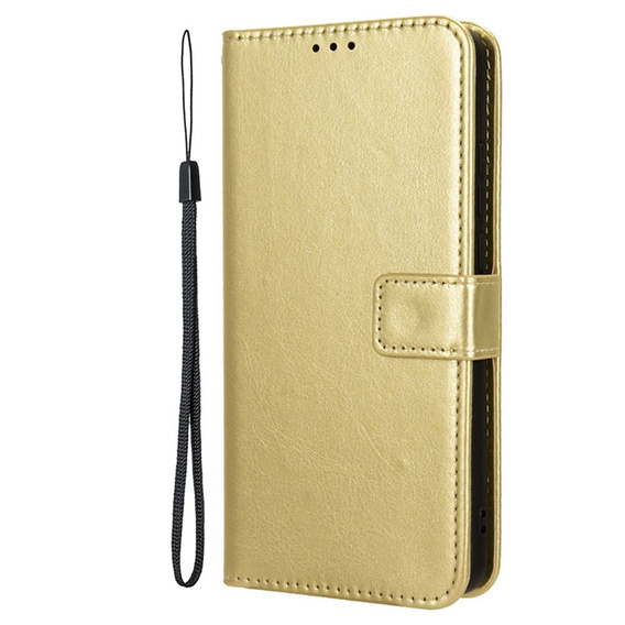 Pattintható tok a Xiaomi 14T Pro, Crazy Horse Wallet, arany
