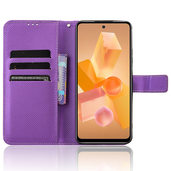 Pattintható tok a Infinix Hot 40i, Wallet Smart Magnet, lila